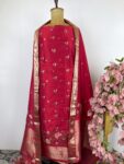 Banarasi silk unstitched suit