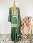 Green colour sharara set