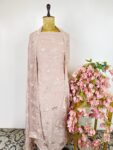 Powder pink colour Georgette unstitched suit