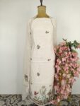 Offwhite Chanderi unstitched suit