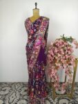 Purple parsi gara saree