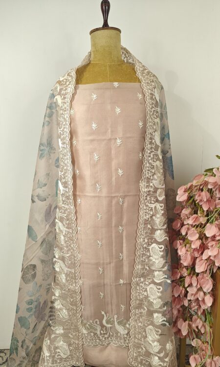 Organza Unstitched suit