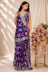 Purple colour parsi-gara saree