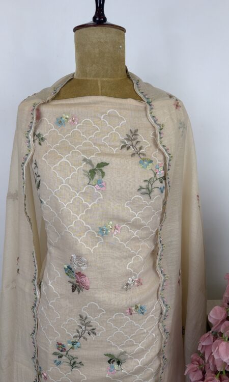 Chanderi unstitched suit