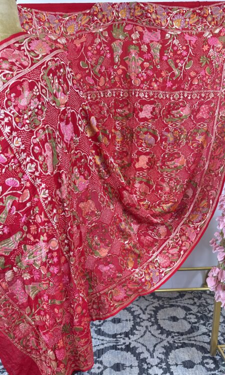 Red colour Shrinath ji  bandhani dupatta