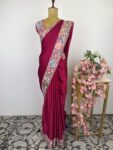 Pink colour Parsi gara sarees