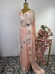 Peach colour Parsi gara saree