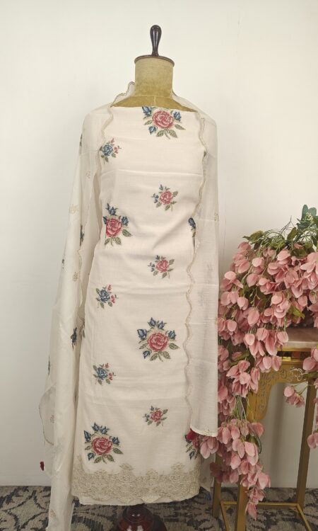 Off white unstitched suit