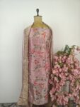 Powder pink unstitched suit