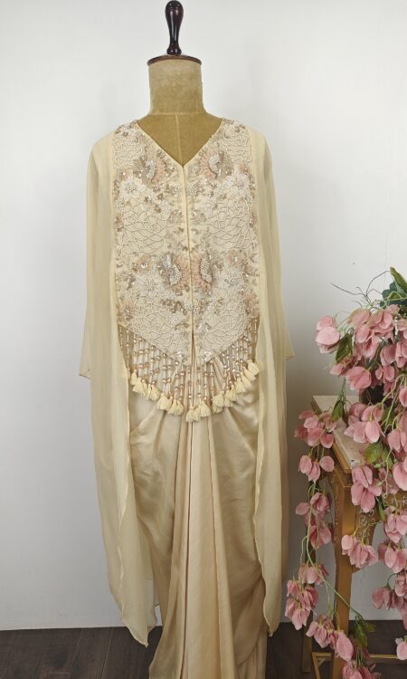 Yellow indo western