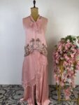 Powder pink colour flared pants with jacket