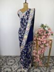 Blue colour Parsi gara sarees