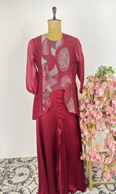 Maroon colour cord set