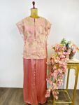 Peach colour indo western