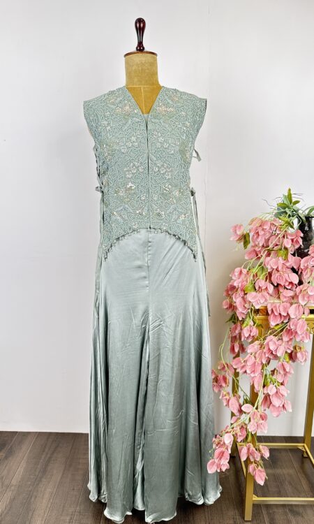 Sea green colour cord set