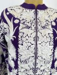Purple colour Parsi gara jacket