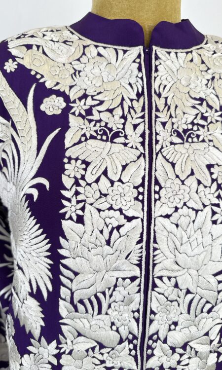 Purple colour Parsi gara jacket