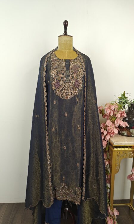Blue banarasi Suit