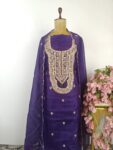 Organza unstitched suit
