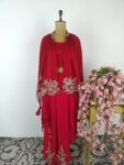 Red colour jacket with dothi pant