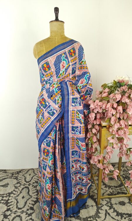 Blue colour Patola saree