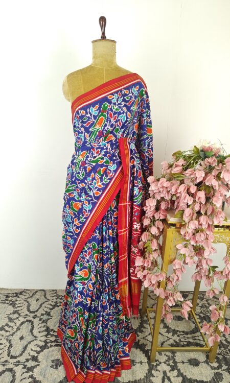 Blue colour patola saree