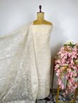 Beige colour organza unstitched suit