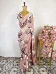 Peach colour saree