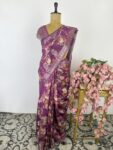 Purple colour silk saree