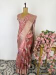 Peach colour silk saree