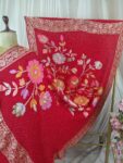 Red silk bandhani dupatta