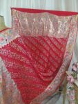 Red bandhani dupatta
