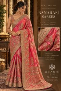 Banarasi Saree with Bandhani Dupatta | Meenakari Styling by KKASHI