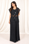 Black Co-Ord Set with Sequinned & Beaded Organza Jacket