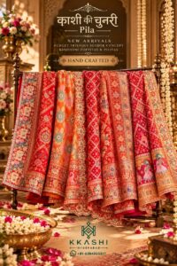Rai Dhana Bandhani Saree with Embroidered Dupatta | KKASHI