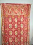 Red colour bandhani dupatta with ladoo gopal concept