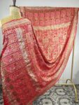 Red colour bandhani dupatta with birds concept