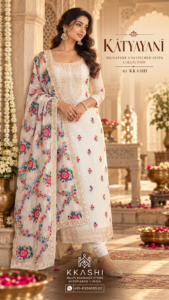 KĀTYĀYANĪ — Signature Unstitched Suits Collection by KKASHI | Organza Occasion Wear